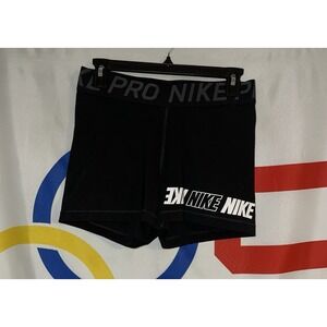 Nike Pro Shorts Womens Large Black Activewear Dri Fit Compression